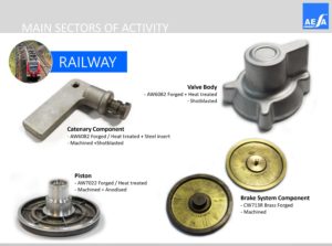 Railway parts manufactured in AESA